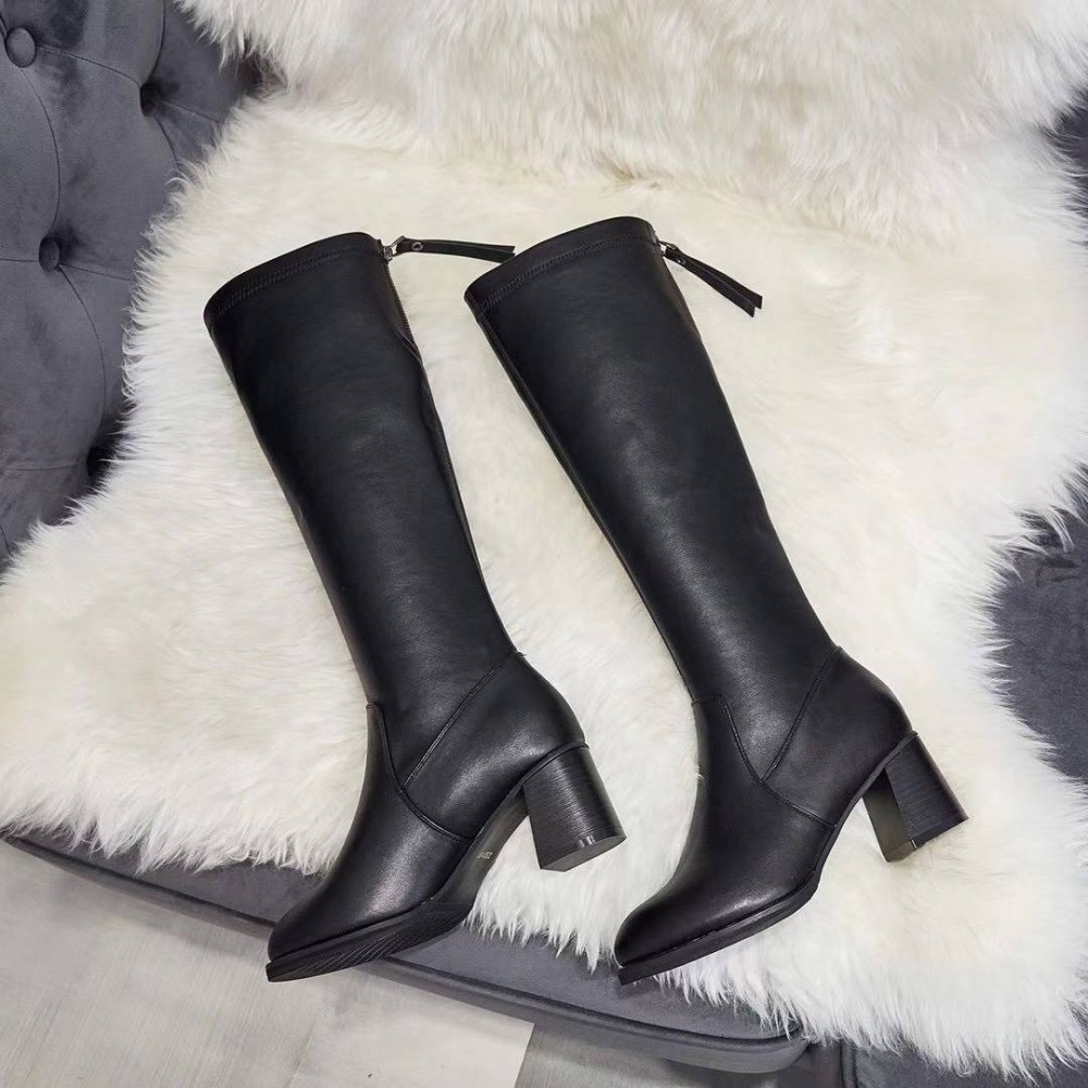 [台灣現貨]激瘦剪裁美腿長靴-細節圖3