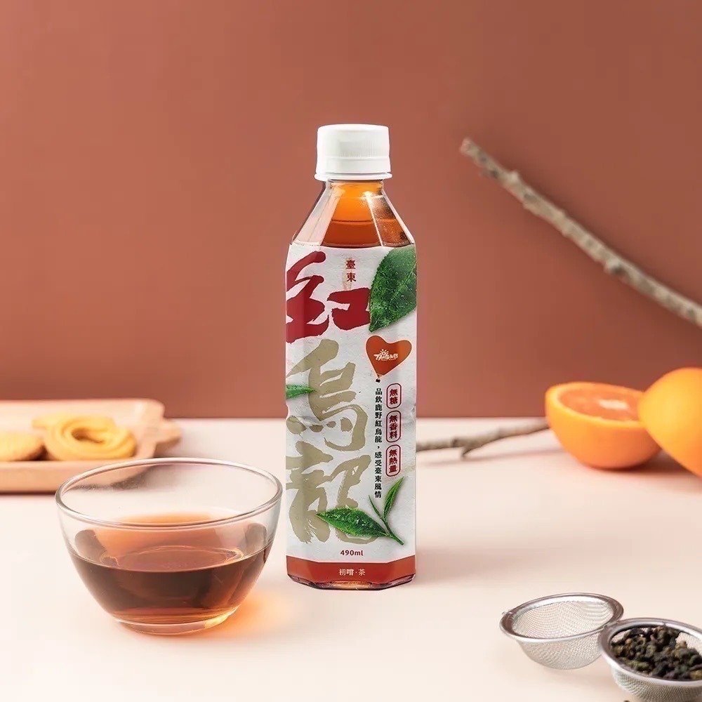 【初嚐】紅烏龍茶（熱氣球聯名款）490ml/瓶（8瓶以上請轉宅配）-細節圖3