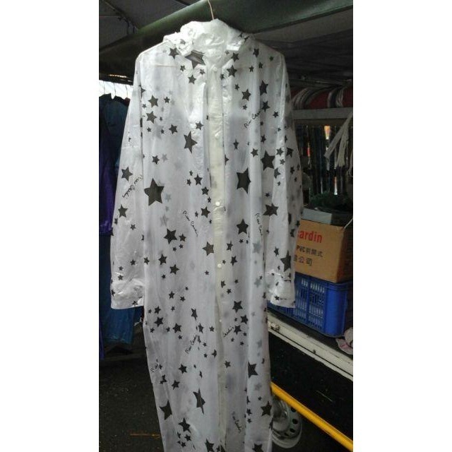 【周傳】 炫光舞蝶 前開式雨衣   反光條透明一件式 (拉鍊式雨衣)-細節圖3