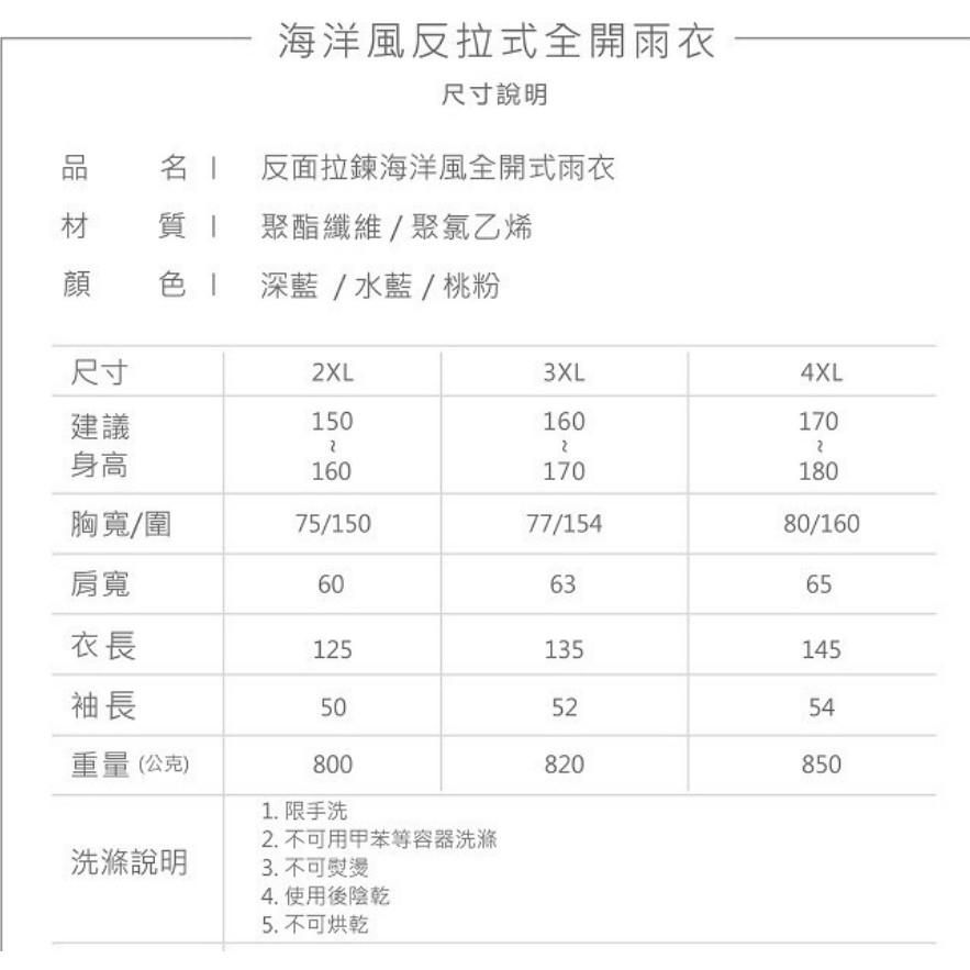 【周傳】東伸dongshen 海洋風反向拉鍊全開雨衣-(風衣、大衣)   驚爆價650元  限時促銷 出清 現貨-細節圖4