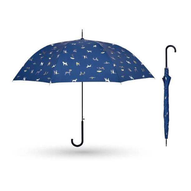 [周傳]雨傘 小狗愛下雨天 黑膠直傘 抗UV 不透光 晴雨傘 狗狗 直傘 晴雨傘 防潑水 抗UV 傘 輕量雨傘 快速出貨-細節圖9