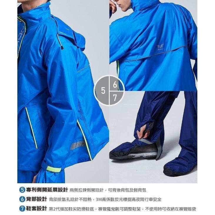 【限時購】[周傳] 現貨 東伸 多功能二代休閒風雨衣 分離式雨衣背包型雨衣 二件式雨衣 Dongshen 機車雨衣-細節圖6