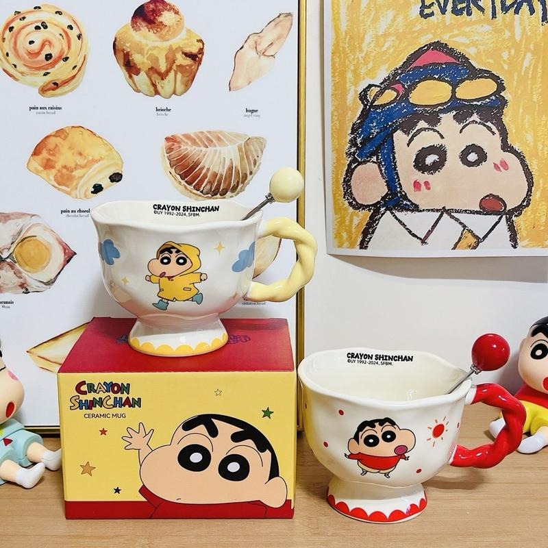 💕在台現貨24h內寄出💕蠟筆小新正版授權陶瓷馬克杯禮盒🎁儀式感不能少!!-細節圖2