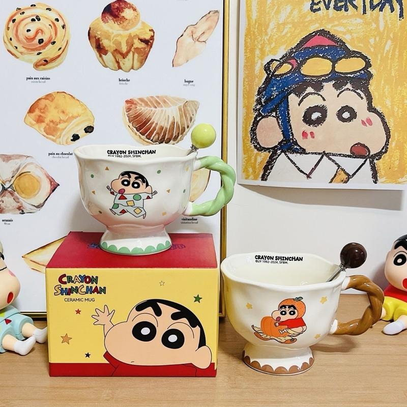 💕在台現貨24h內寄出💕蠟筆小新正版授權陶瓷馬克杯禮盒🎁儀式感不能少!!-細節圖3