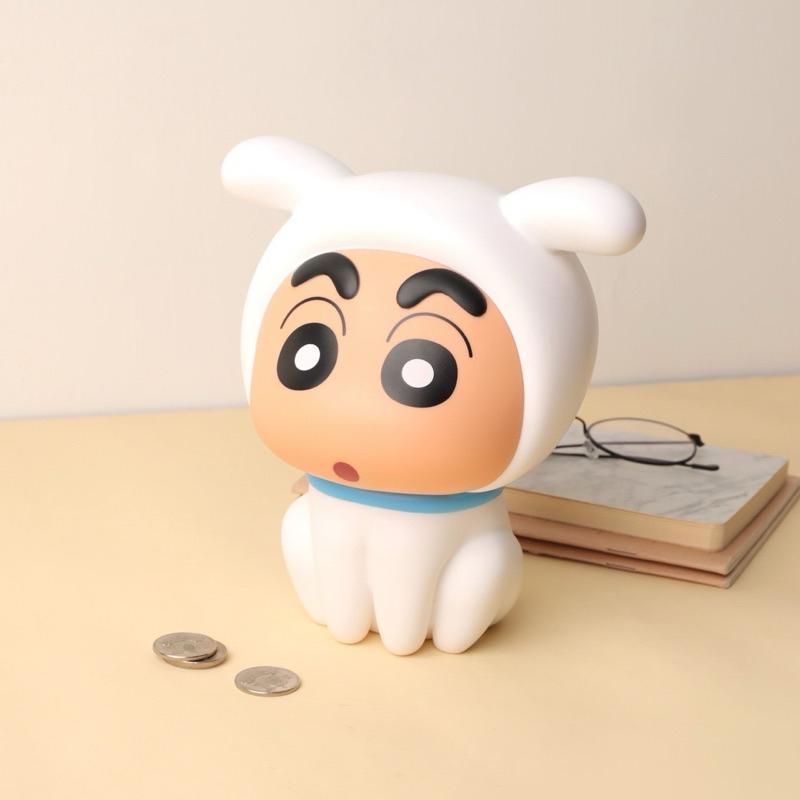 💕在台現貨24H出貨🚚！！蠟筆小新裝扮小白存錢筒-細節圖2