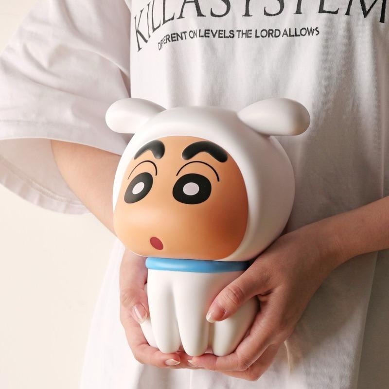 💕在台現貨24H出貨🚚！！蠟筆小新裝扮小白存錢筒-細節圖3