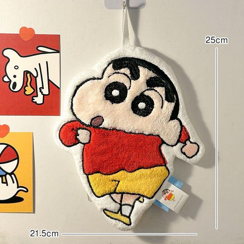 💕在台現貨24h內寄出居家必備好物❤️蠟筆小新正版授權掛繩擦手巾-細節圖3