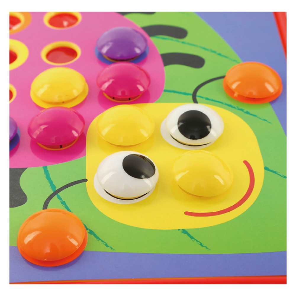 台灣全新現貨 鈕扣蘑菇釘 趣味 桌遊 顏色認知 動手力UP 手眼協調 專注力培養 親子互動 3歲以上-細節圖3