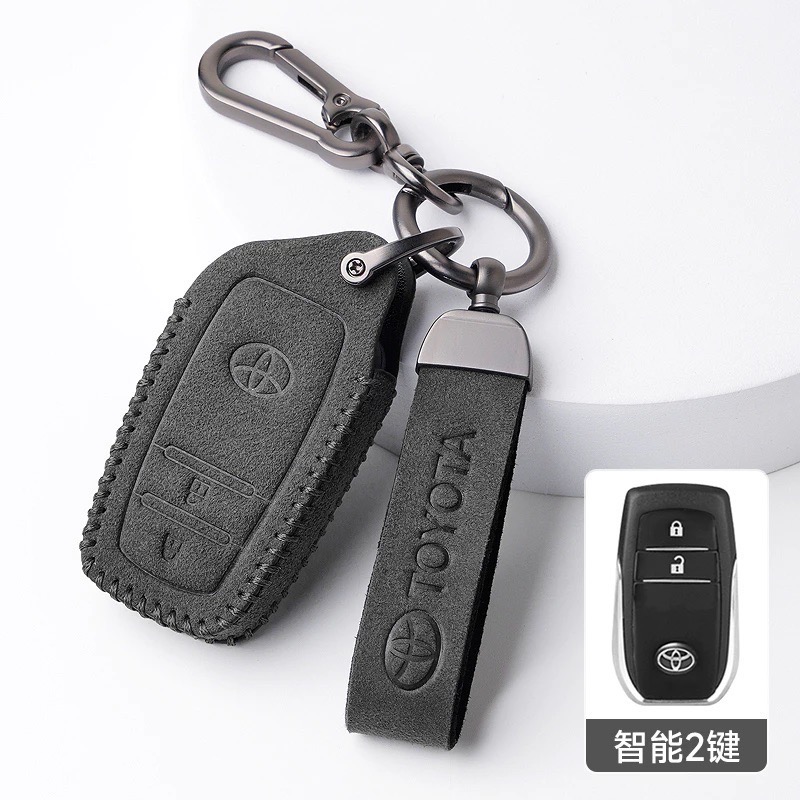 現貨免運 豐田 Toyota專用  Corolla Altis RAV4 ASURADA 翻毛皮鑰匙套 鑰匙圈-規格圖8