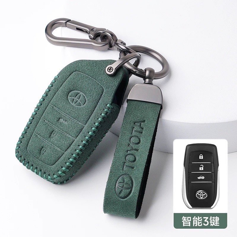 現貨免運 豐田 Toyota專用  Corolla Altis RAV4 ASURADA 翻毛皮鑰匙套 鑰匙圈-規格圖8