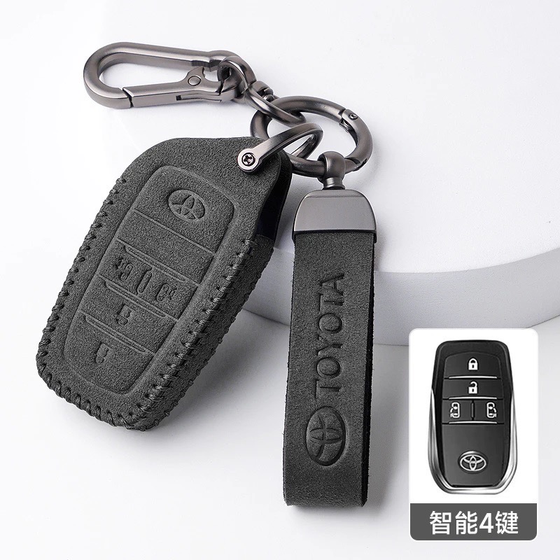 現貨免運 豐田 Toyota專用  Corolla Altis RAV4 ASURADA 翻毛皮鑰匙套 鑰匙圈-規格圖8