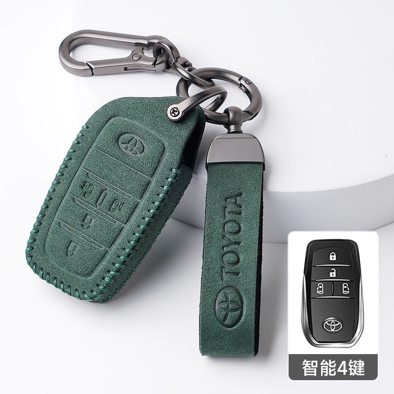 現貨免運 豐田 Toyota專用  Corolla Altis RAV4 ASURADA 翻毛皮鑰匙套 鑰匙圈-規格圖8