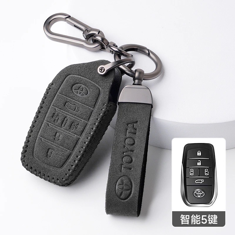 現貨免運 豐田 Toyota專用  Corolla Altis RAV4 ASURADA 翻毛皮鑰匙套 鑰匙圈-規格圖8