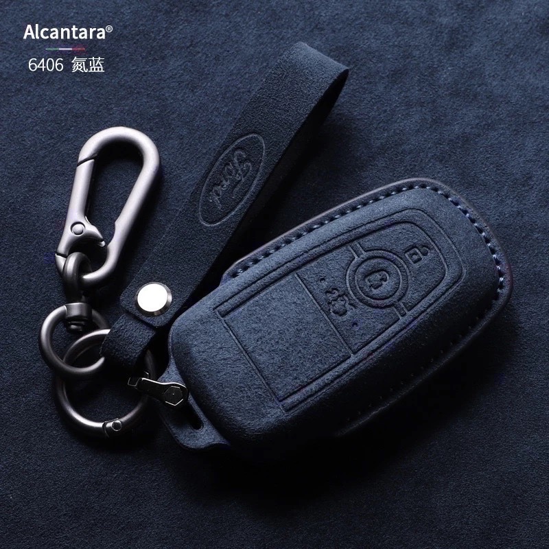 現貨 Ford  Focus MK4 ST Kuga 180 ST福特鑰匙套 鑰匙皮套 Alcanta意大利進口翻毛皮-細節圖3