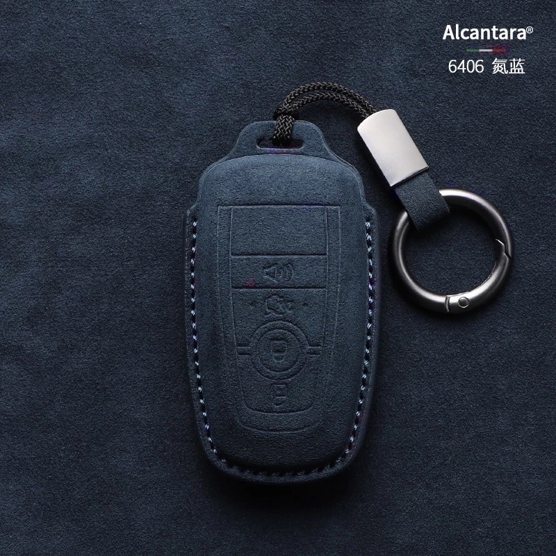 現貨 Ford  Focus MK4 ST Kuga 180 ST福特鑰匙套 鑰匙皮套 Alcanta意大利進口翻毛皮-細節圖5