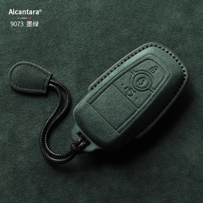 現貨 Ford  Focus MK4 ST Kuga 180 ST福特鑰匙套 鑰匙皮套 Alcanta意大利進口翻毛皮-規格圖7