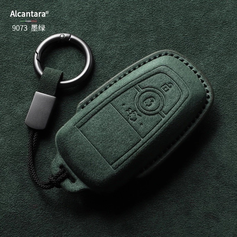 現貨 Ford  Focus MK4 ST Kuga 180 ST福特鑰匙套 鑰匙皮套 Alcanta意大利進口翻毛皮-規格圖7