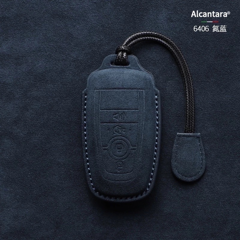 現貨 Ford  Focus MK4 ST Kuga 180 ST福特鑰匙套 鑰匙皮套 Alcanta意大利進口翻毛皮-規格圖7