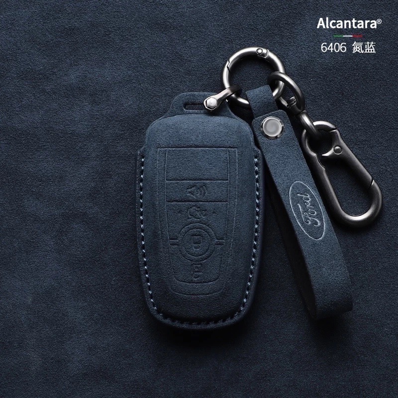 現貨 Ford  Focus MK4 ST Kuga 180 ST福特鑰匙套 鑰匙皮套 Alcanta意大利進口翻毛皮-規格圖7