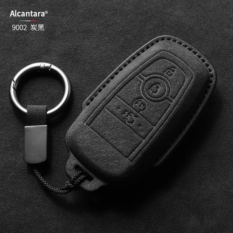 現貨 Ford  Focus MK4 ST Kuga 180 ST福特鑰匙套 鑰匙皮套 Alcanta意大利進口翻毛皮-規格圖7