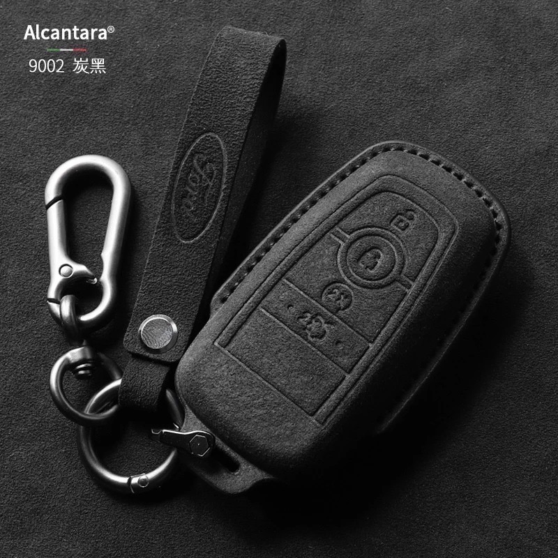 現貨 Ford  Focus MK4 ST Kuga 180 ST福特鑰匙套 鑰匙皮套 Alcanta意大利進口翻毛皮-規格圖7