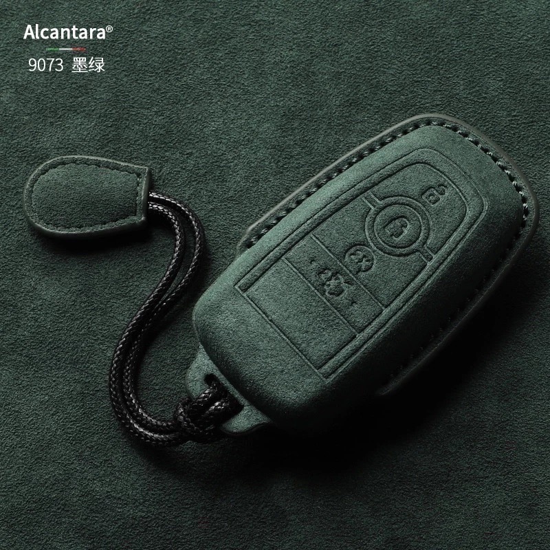 現貨 Ford  Focus MK4 ST Kuga 180 ST福特鑰匙套 鑰匙皮套 Alcanta意大利進口翻毛皮-規格圖7