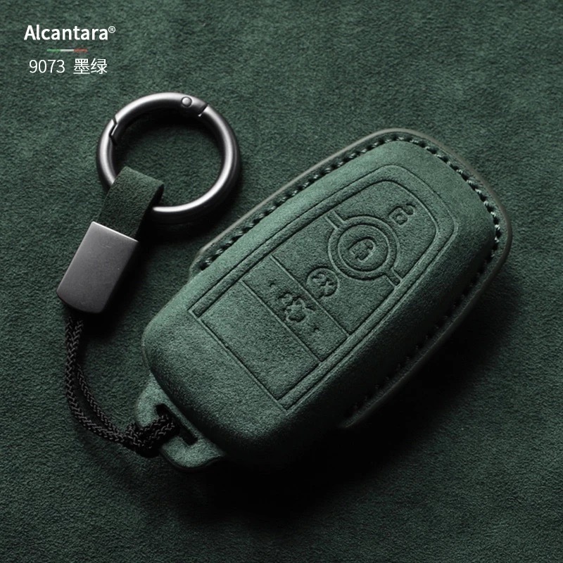 現貨 Ford  Focus MK4 ST Kuga 180 ST福特鑰匙套 鑰匙皮套 Alcanta意大利進口翻毛皮-規格圖7