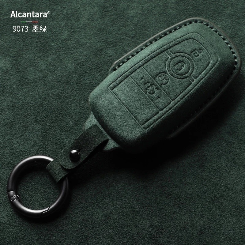 現貨 Ford  Focus MK4 ST Kuga 180 ST福特鑰匙套 鑰匙皮套 Alcanta意大利進口翻毛皮-規格圖7