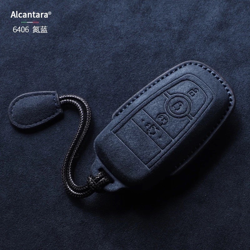 現貨 Ford  Focus MK4 ST Kuga 180 ST福特鑰匙套 鑰匙皮套 Alcanta意大利進口翻毛皮-規格圖7