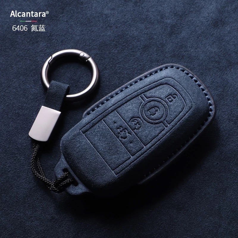 現貨 Ford  Focus MK4 ST Kuga 180 ST福特鑰匙套 鑰匙皮套 Alcanta意大利進口翻毛皮-規格圖7