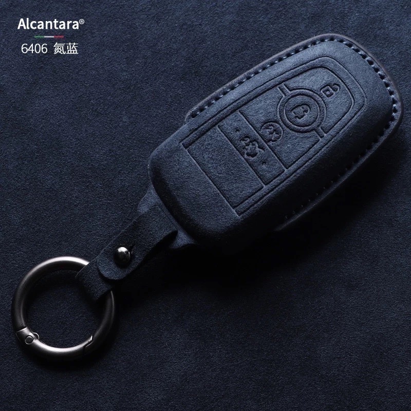 現貨 Ford  Focus MK4 ST Kuga 180 ST福特鑰匙套 鑰匙皮套 Alcanta意大利進口翻毛皮-規格圖7