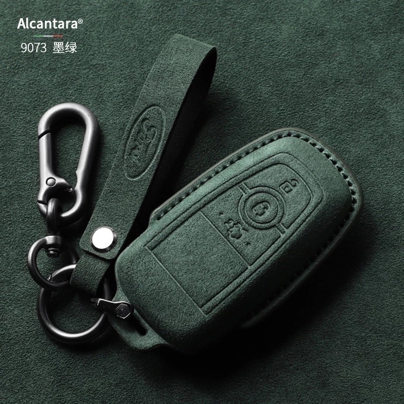 現貨 Ford  Focus MK4 ST Kuga 180 ST福特鑰匙套 鑰匙皮套 Alcanta意大利進口翻毛皮-規格圖7