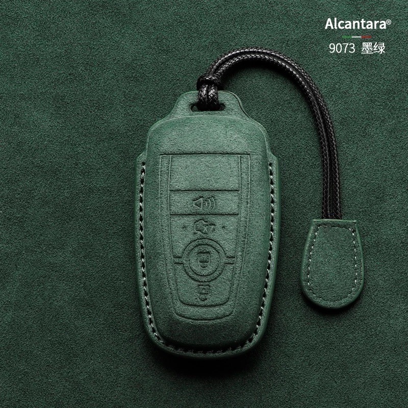 現貨 Ford  Focus MK4 ST Kuga 180 ST福特鑰匙套 鑰匙皮套 Alcanta意大利進口翻毛皮-規格圖7