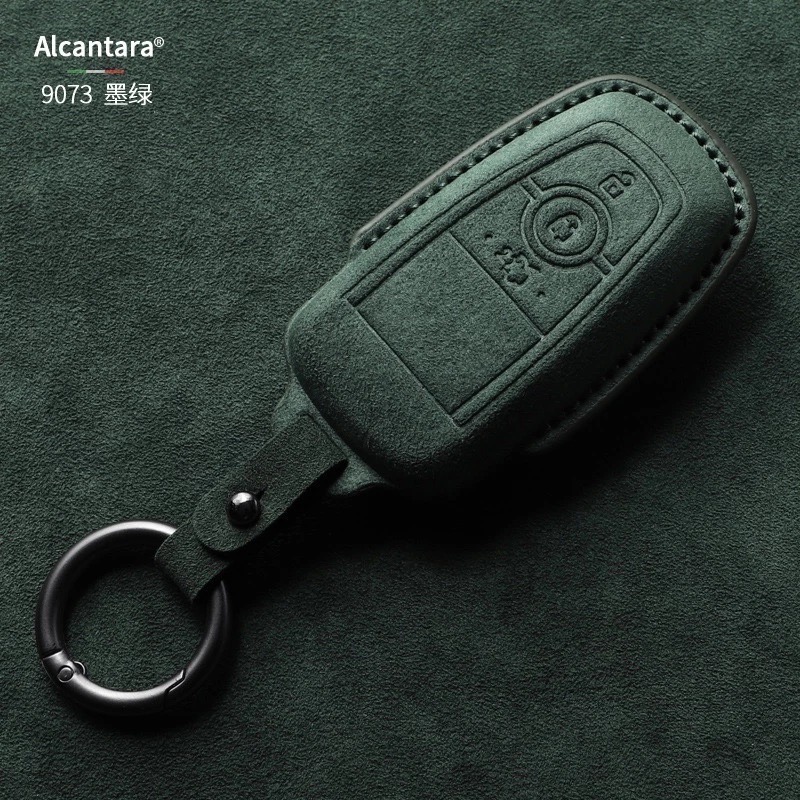 現貨 Ford  Focus MK4 ST Kuga 180 ST福特鑰匙套 鑰匙皮套 Alcanta意大利進口翻毛皮-規格圖7