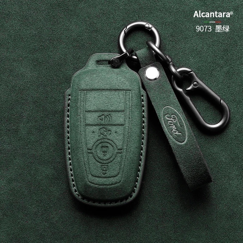 現貨 Ford  Focus MK4 ST Kuga 180 ST福特鑰匙套 鑰匙皮套 Alcanta意大利進口翻毛皮-規格圖7