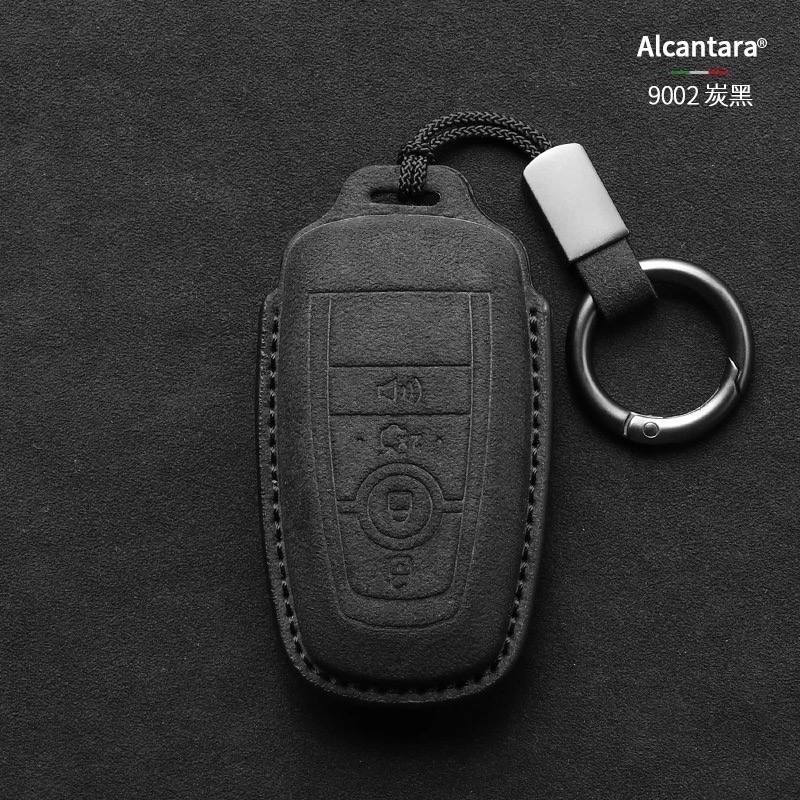 現貨 Ford  Focus MK4 ST Kuga 180 ST福特鑰匙套 鑰匙皮套 Alcanta意大利進口翻毛皮-規格圖7