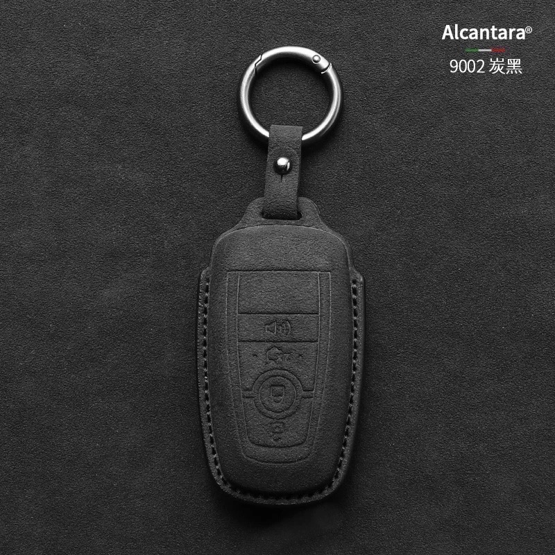 現貨 Ford  Focus MK4 ST Kuga 180 ST福特鑰匙套 鑰匙皮套 Alcanta意大利進口翻毛皮-規格圖7