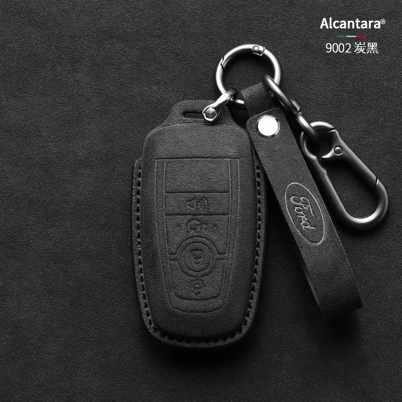 現貨 Ford  Focus MK4 ST Kuga 180 ST福特鑰匙套 鑰匙皮套 Alcanta意大利進口翻毛皮-規格圖7