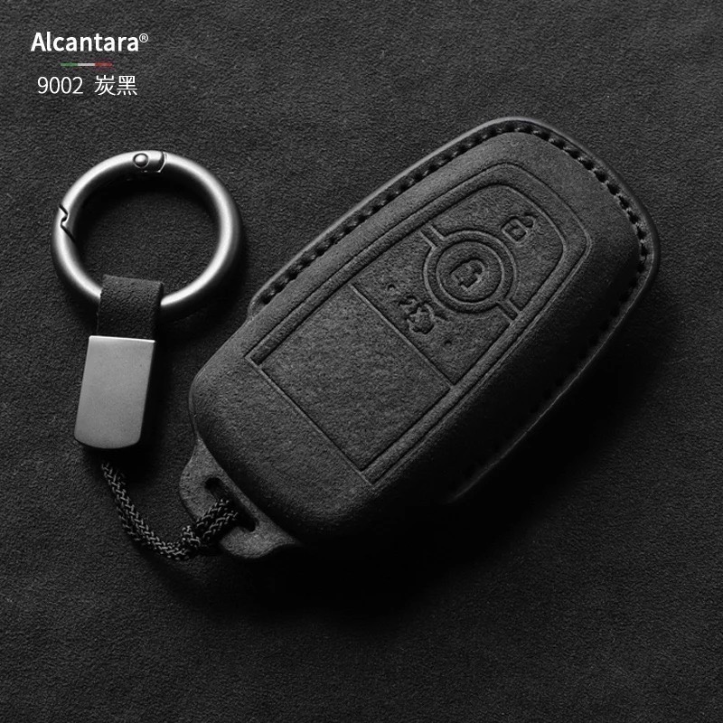 現貨 Ford  Focus MK4 ST Kuga 180 ST福特鑰匙套 鑰匙皮套 Alcanta意大利進口翻毛皮-規格圖7