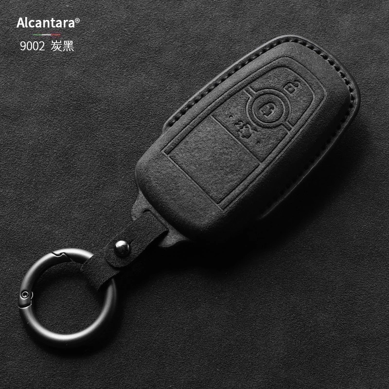 現貨 Ford  Focus MK4 ST Kuga 180 ST福特鑰匙套 鑰匙皮套 Alcanta意大利進口翻毛皮-規格圖7