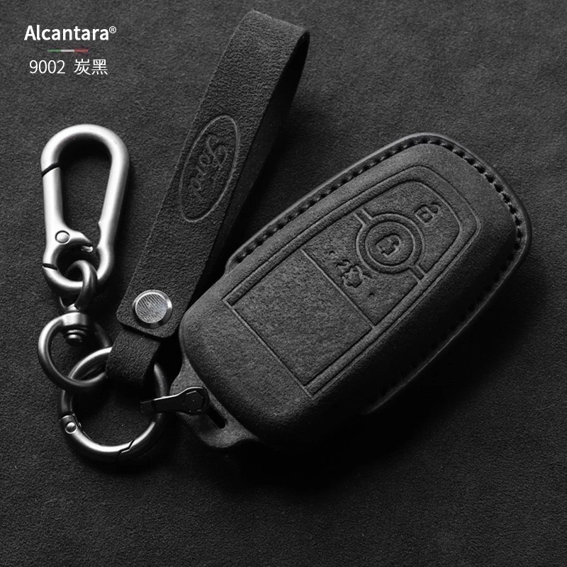 現貨 Ford  Focus MK4 ST Kuga 180 ST福特鑰匙套 鑰匙皮套 Alcanta意大利進口翻毛皮-規格圖7