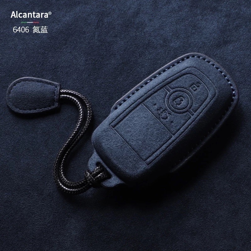 現貨 Ford  Focus MK4 ST Kuga 180 ST福特鑰匙套 鑰匙皮套 Alcanta意大利進口翻毛皮-規格圖7