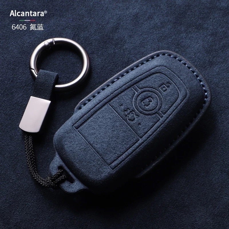 現貨 Ford  Focus MK4 ST Kuga 180 ST福特鑰匙套 鑰匙皮套 Alcanta意大利進口翻毛皮-規格圖7