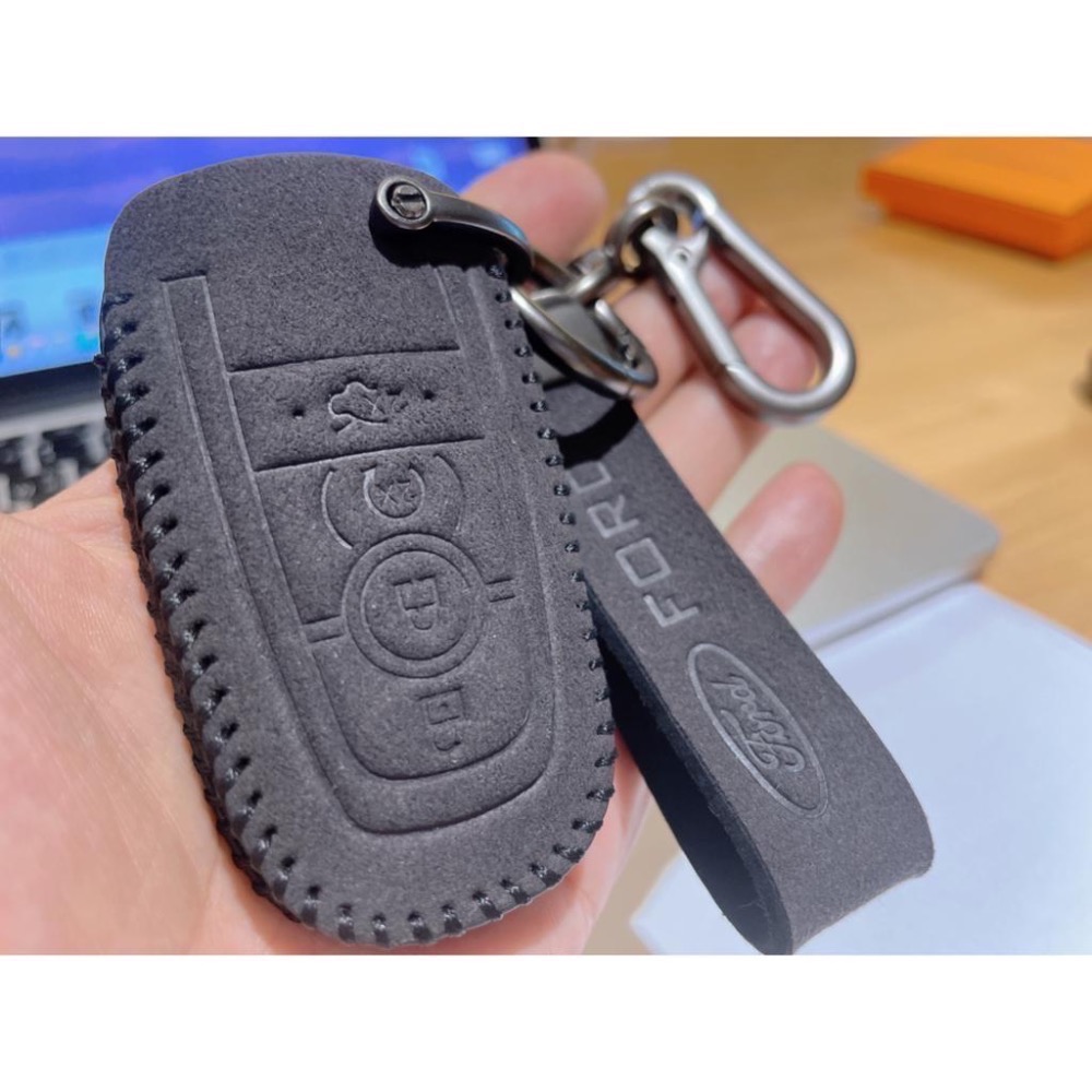 現貨免運 福特Ford  Kuga Focus Wagon Active ASURADA翻毛皮鑰匙套鑰匙圈-細節圖6