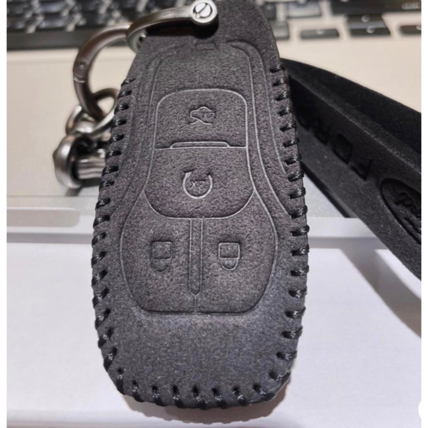 現貨免運 福特Ford  Kuga Focus Wagon Active ASURADA翻毛皮鑰匙套鑰匙圈-規格圖9