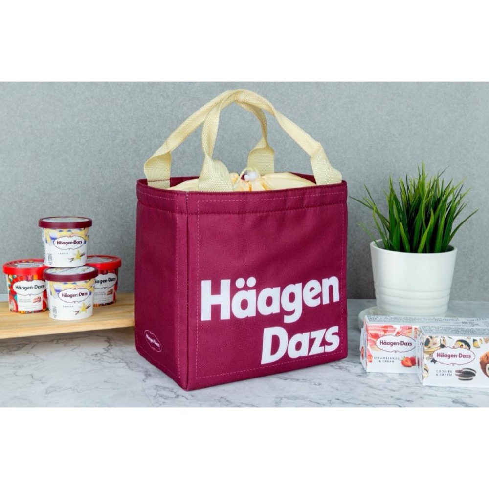 多款 哈根達斯 日系 雪糕款 帆布袋 Haagen-Dazs  Miffy 米飛兔  購物袋 手提袋 便當袋 束口保冷袋-細節圖2