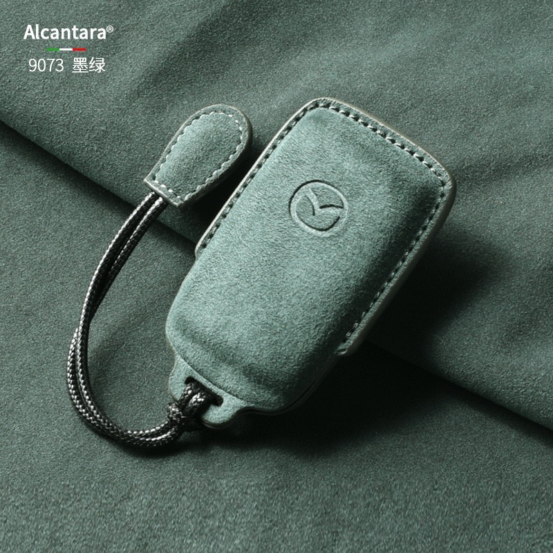 馬自達 Mazda CX-5  全包翻毛皮扣 CX-T50 馬自達侧按鑰匙扣 鑰匙圈 Alcantara 鑰匙皮套-規格圖7