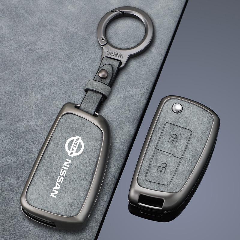 日產 Nissan 鑰匙圈  SENTRA X-TRAIL LIVINA ALTIMA KICKS  鋅合金皮革鑰匙皮套-細節圖3