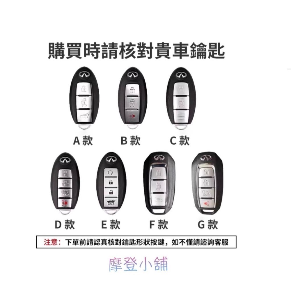 INFINITI 英菲尼迪  QX30 QX50 QX60 QX55 Q30  Q50 Q60 Q70  鑰匙皮套-細節圖3