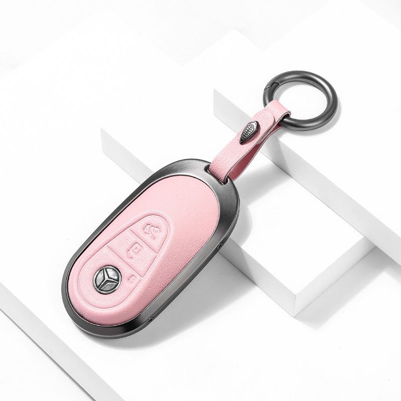 BENZ 奔馳23款新C級鑰匙套C200L C260L 新S级S400L S450L邁巴赫 航空合金 小羊皮鑰匙皮套-規格圖9